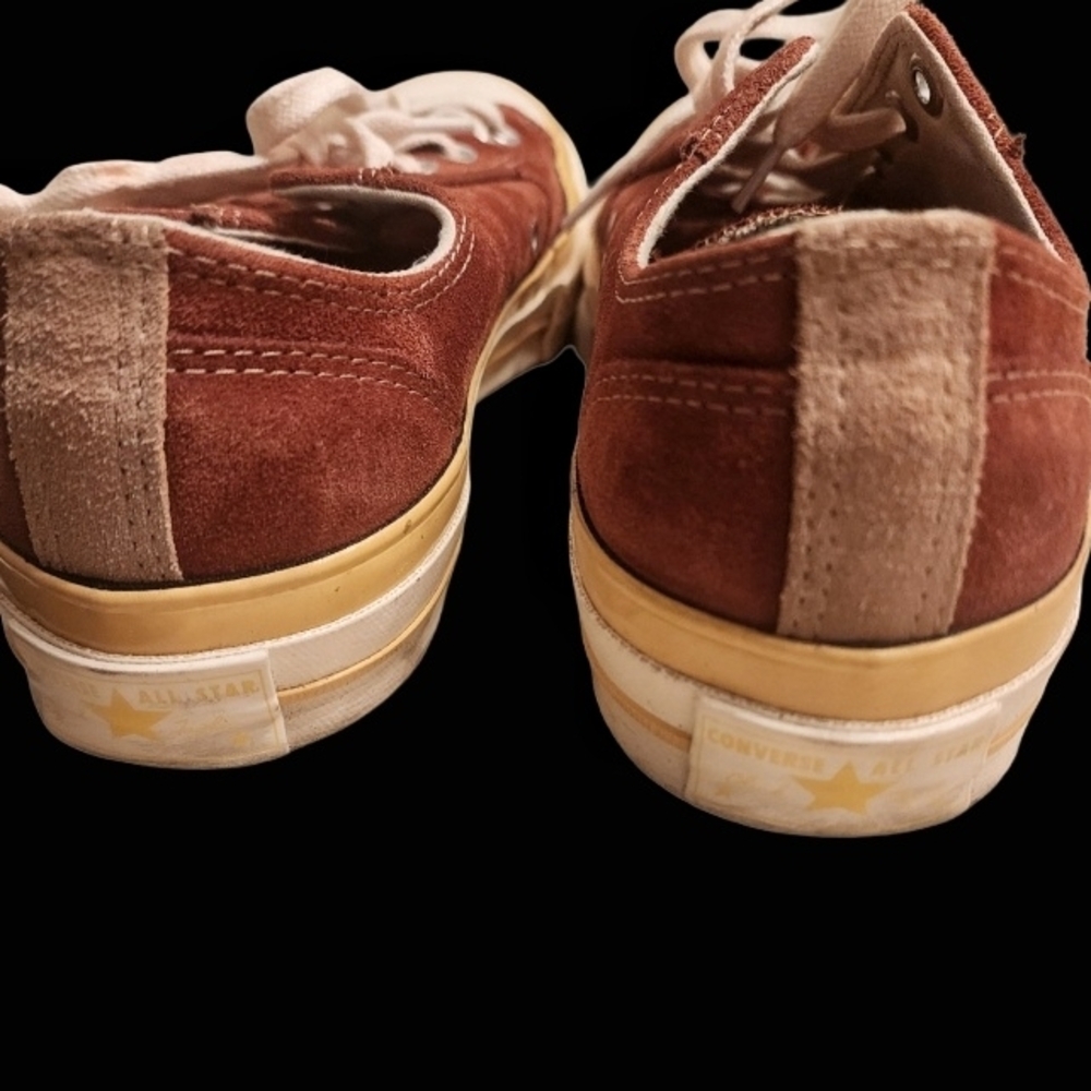 🍁Custom Converse Rust Yellow And White - Picture 5 of 7